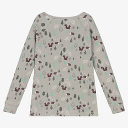 Turtledove London-Grey Organic Cotton Top | Childrensalon Outlet