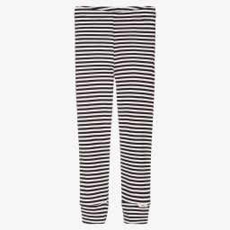 Turtledove London-Ivory & Black Striped Leggings | Childrensalon Outlet