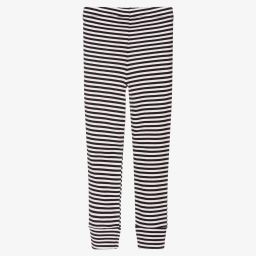 Turtledove London-Ivory & Black Striped Leggings | Childrensalon Outlet