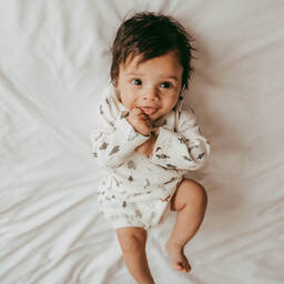 Turtledove London-Ivory Organic Cotton Bodysuit | Childrensalon Outlet