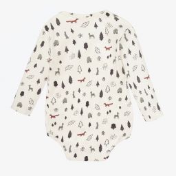 Turtledove London-Ivory Organic Cotton Bodysuit | Childrensalon Outlet