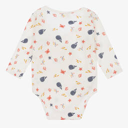 Turtledove London-Ivory Organic Cotton Bodysuit | Childrensalon Outlet
