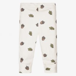 Turtledove London-Ivory Organic Cotton Leggings | Childrensalon Outlet
