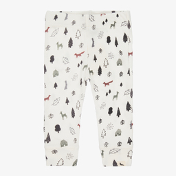 Turtledove London-Ivory Organic Cotton Leggings | Childrensalon Outlet