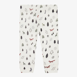 Turtledove London-Ivory Organic Cotton Leggings | Childrensalon Outlet