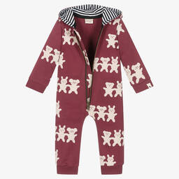 Turtledove London-Red Organic Cotton Baby Romper | Childrensalon Outlet