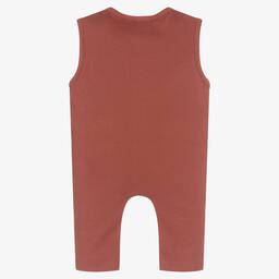 Turtledove London-Red Organic Cotton Jumpsuit | Childrensalon Outlet