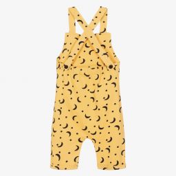 Turtledove London-Yellow Cotton Dungaree Shorts | Childrensalon Outlet