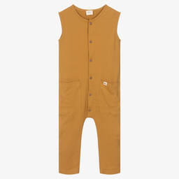 Turtledove London-Yellow Organic Cotton Rib Jumpsuit | Childrensalon Outlet