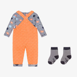 Tutto Piccolo-Комплект с полукомбинезоном и носками для малышей | Childrensalon Outlet