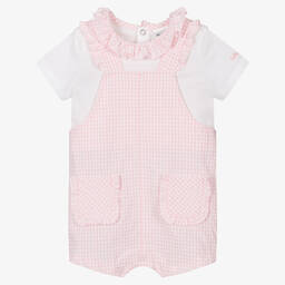 Tutto Piccolo-تبّان مزيج قطن جينغهام لون زهري وأبيض | Childrensalon Outlet