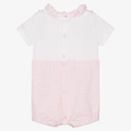 Tutto Piccolo-تبّان مزيج قطن جينغهام لون زهري وأبيض | Childrensalon Outlet