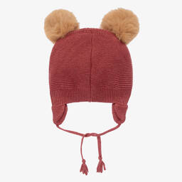 Tutto Piccolo-قبعة بوم- بوم مزيج قطن محبوك لون زهري | Childrensalon Outlet