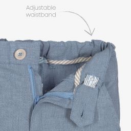 Tutto Piccolo-Бежево-голубой комплект из льна с шортами | Childrensalon Outlet