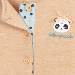 Tutto Piccolo-طقم بنطلون 3 قطع قطن جيرسي لون بيج وأزرق للمولودات | Childrensalon Outlet