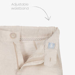 Tutto Piccolo-Комплект с бежевыми шортами из льна | Childrensalon Outlet