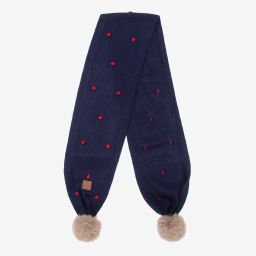 Tutto Piccolo-Синий берет c шарфом из хлопка | Childrensalon Outlet