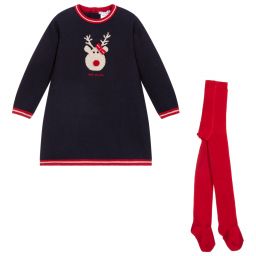 Tutto Piccolo-Blue Festive Dress Set | Childrensalon Outlet