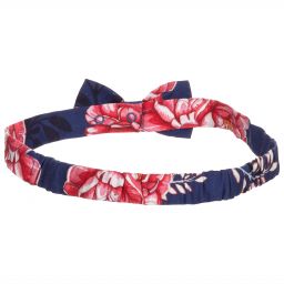 Tutto Piccolo-Blue Floral Bow Belt | Childrensalon Outlet