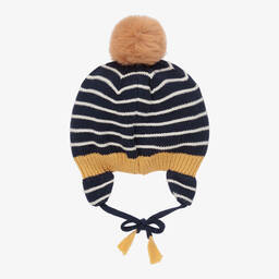 Tutto Piccolo-Blue Knitted Hat & Scarf Set | Childrensalon Outlet