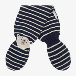 Tutto Piccolo-Blue Knitted Hat & Scarf Set | Childrensalon Outlet