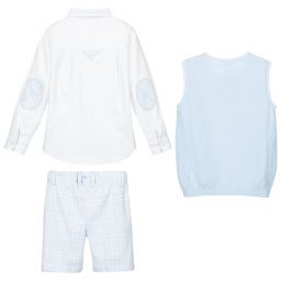 Tutto Piccolo-Комплект с голубыми шортами (4 предмета) | Childrensalon Outlet