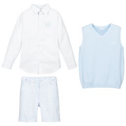 Tutto Piccolo-Комплект с голубыми шортами (4 предмета) | Childrensalon Outlet