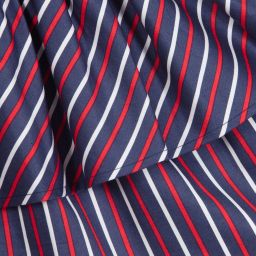 Tutto Piccolo-Синее хлопковое платье в полоску | Childrensalon Outlet