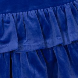 Tutto Piccolo-Blue Velvet Dress & Tights Set | Childrensalon Outlet