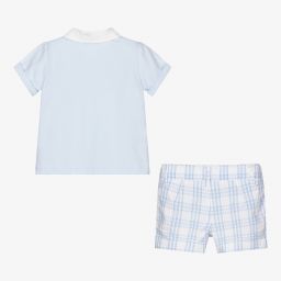 Tutto Piccolo-Голубой топ и шорты из хлопка для мальчиков | Childrensalon Outlet