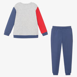 Tutto Piccolo-Синий спортивный костюм из хлопка для мальчиков | Childrensalon Outlet