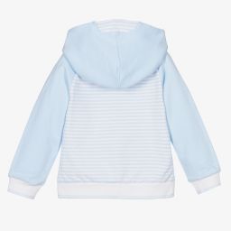 Tutto Piccolo-Boys Blue Cotton Zip-Up Top | Childrensalon Outlet