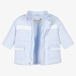 Tutto Piccolo-معطف هودي مبطن لون أزرق أطفال ولادي | Childrensalon Outlet