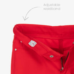 Tutto Piccolo-Голубая рубашка и красные шорты из хлопка | Childrensalon Outlet