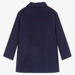 Tutto Piccolo-Boys Blue & Red Viscose Coat | Childrensalon Outlet