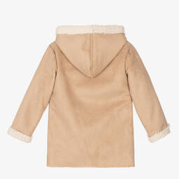 Tutto Piccolo-معطف شامواه صناعي لون بني للأولاد | Childrensalon Outlet