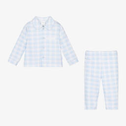 Tutto Piccolo-Boys Checked Cotton Nightwear | Childrensalon Outlet