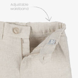 Tutto Piccolo-Boys Classic Beige Linen Suit Set | Childrensalon Outlet