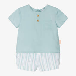 Tutto Piccolo-Boys Classic Green Shorts Ensemble | Childrensalon Outlet