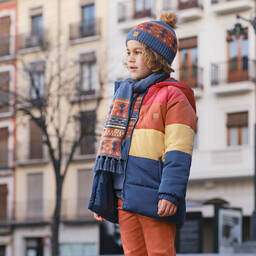 Tutto Piccolo-معطف بافر بألوان بلوك للأولاد | Childrensalon Outlet