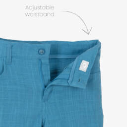 Tutto Piccolo-Boys Green Check Shirt & Blue Shorts | Childrensalon Outlet