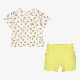 Tutto Piccolo-Футболка и зеленые шорты из хлопка для мальчиков | Childrensalon Outlet