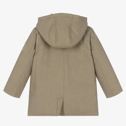 Tutto Piccolo-Boys Green Hooded Padded Coat | Childrensalon Outlet