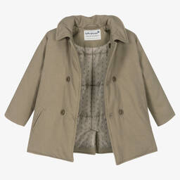 Tutto Piccolo-Boys Green Hooded Padded Coat | Childrensalon Outlet