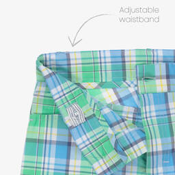 Tutto Piccolo-Boys Green Tartan Cotton Shorts Set | Childrensalon Outlet