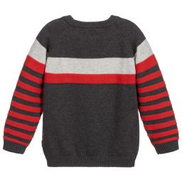 Tutto Piccolo-Boys Grey Cotton Sweater | Childrensalon Outlet