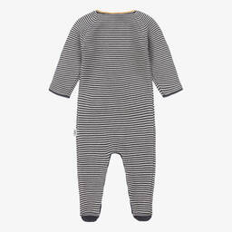 Tutto Piccolo-بيبي غرو مزيج قطن وفيسكوز مقلم لون رمادي وأبيض | Childrensalon Outlet