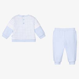 Tutto Piccolo-Голубой спортивный костюм из хлопка | Childrensalon Outlet