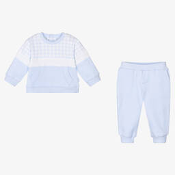 Tutto Piccolo-Голубой спортивный костюм из хлопка | Childrensalon Outlet