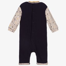 Tutto Piccolo-Boys Navy Blue Cotton Babysuit | Childrensalon Outlet